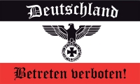 DR- Deutschland Betreten verboten Reichsflagge / Fahne 90x150 cm