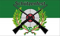 Schtzenfest mit Scheibe Fahne / Flagge 90x150 cm