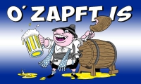 Oktoberfest O`Zapft Is Fahne / Flagge 90x150 cm