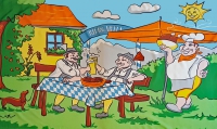 Biergarten Fahne / Flagge 90x150 cm