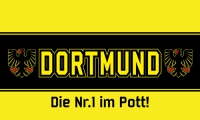 Dortmund mitte schwarzer Streifen Fahne / Flagge 90x150 cm