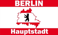 Berlin Landkarte Hauptstadt Fahne / Flagge 90x150 cm