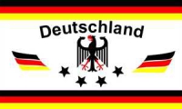 Deutschland Fan Fahne / Flagge 90x150 cm (Motiv 1) 4 Sterne