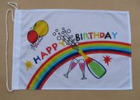 Happy Birthday Fahne / Flagge 27x40 cm