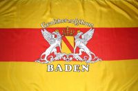 Grossherzogthum Baden Fahne / Flagge 90x150cm mit Schrift