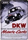 Audi DKW Monte Carlo Blechpostkarte 10 x 14 cm