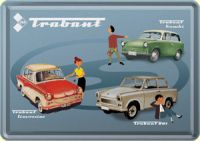 Trabant Collage Blechpostkarte 10 x 14 cm