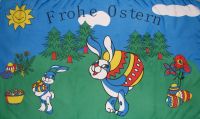 Frohe Ostern Fahne / Flagge 90x150 cm (Ostern Nr.2)