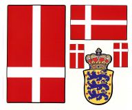 Dänemark Aufkleber Set