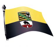 Sachsen-Anhalt Aufkleber wehende Flagge 15x10 cm