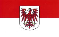 Brandenburg Aufkleber Flagge 8 x 5 cm