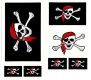 Piratenflagge mit Kopftuch Aufkleber Set