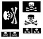 Piratenflagge Aufkleber Set