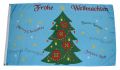Weihnachtsbaum Frohe Weihnachten Fahne / Flagge 90x150 cm