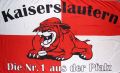 Kaiserslautern Fahne 90x150 cm Die Nr.1 aus der Pfalz Bulldogge