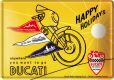 Ducati Happy Holiday Blechpostkarte 10 x 14 cm