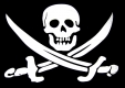 Pirat mit Säbel Fahne / Flagge 150x250 cm XXL