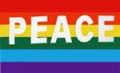 Regenbogen Peace Fahne / Flagge 90x150 cm