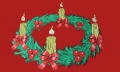 Adventskranz Fahne / Flagge 90x150 cm (Adventszeit)