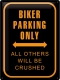 Biker Parking Only Blechschild 30 x 40 cm