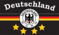 Deutschland 4 Sterne Fahne / Flagge 150x250 cm XXL