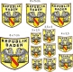 Republik Baden Wappen Aufkleber Set (12-teilig)