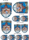 Königreich Bayern Wappen Aufkleber Set (11-teilig)