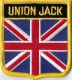 Union Jack Aufnäher in Wappenform 7 x 6,5 cm