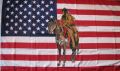 USA Fahne / Flagge Indianer mit Pferd 90x150 cm