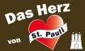 Herz von St. Pauli Fahne / Flagge 90x150 cm
