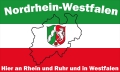 NRW Nordrhein Westfalen Landkarte Fahne / Flagge 90x150 cm