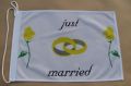 Just Married Fahne / Flagge 27x40 cm