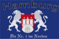 Hamburg Fahne / Flagge Nr.1 im Norden 90x150 cm