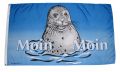 Seehund (Moin Moin) Fahne / Flagge 90x150 cm