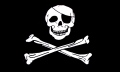 Piraten Fahne / Flagge 90x150 cm mit Augenklappe