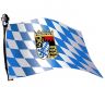 Bayern Aufkleber wehende Flagge 15x10 cm