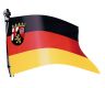 Rheinland-Pfalz Aufkleber wehende Flagge 15x10 cm