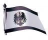 Königreich Preußen Aufkleber wehende Flagge 15x10 cm