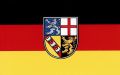 Saarland Aufkleber Flagge 8 x 5 cm