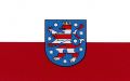 Thüringen Aufkleber Flagge 8 x 5 cm